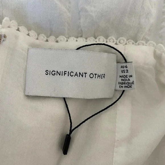 Anthropologie Significant Other eyelit ruffle mini skirt - Picture 4 of 8